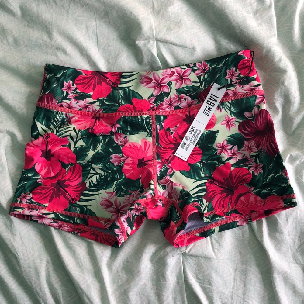 IAM MFG hibiscus jungle 2.0 booty shorts